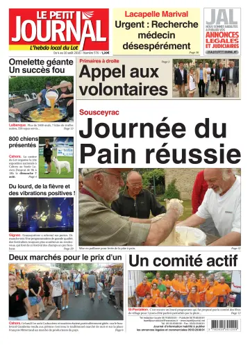 Le Petit Journal - L'hebdo local du Lot - 4 Aug 2016