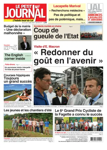 Le Petit Journal - L'hebdo local du Lot - 11 Aug 2016