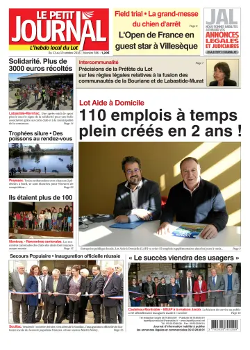 Le Petit Journal - L'hebdo local du Lot - 13 Oct 2016