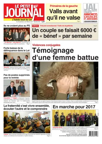 Le Petit Journal - L'hebdo local du Lot - 26 Jan 2017