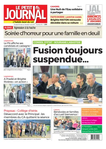 Le Petit Journal - L'hebdo local du Lot - 30 Mar 2017