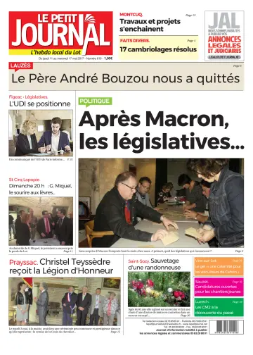 Le Petit Journal - L'hebdo local du Lot - 11 May 2017