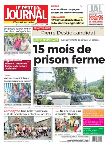 Le Petit Journal - L'hebdo local du Lot - 10 Aug 2017