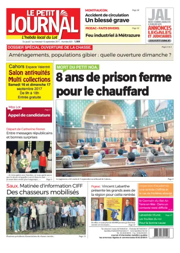 Le Petit Journal - L'hebdo local du Lot - 7 Sep 2017