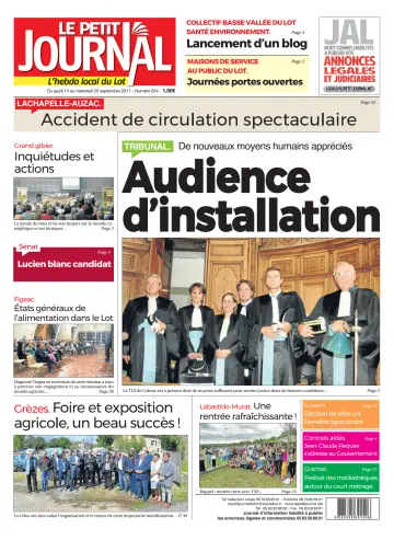 Le Petit Journal - L'hebdo local du Lot - 14 Sep 2017