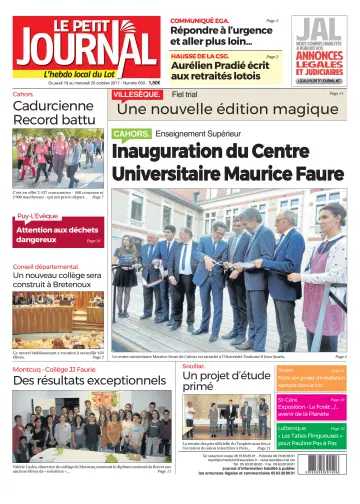 Le Petit Journal - L'hebdo local du Lot - 19 Oct 2017