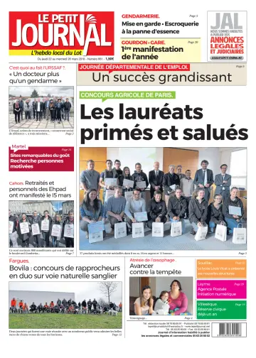 Le Petit Journal - L'hebdo local du Lot - 22 Mar 2018