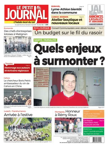 Le Petit Journal - L'hebdo local du Lot - 26 Apr 2018