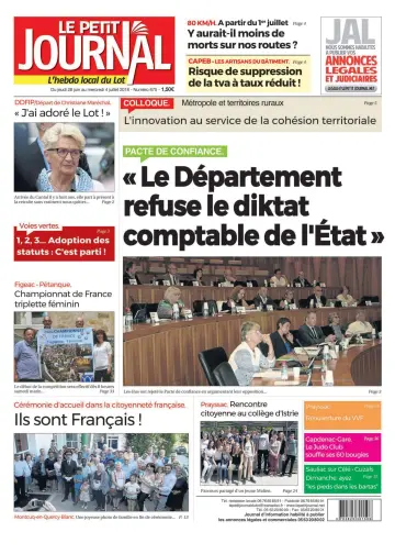 Le Petit Journal - L'hebdo local du Lot - 28 Jun 2018