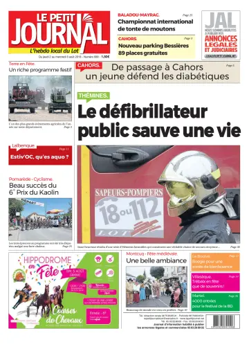 Le Petit Journal - L'hebdo local du Lot - 2 Aug 2018