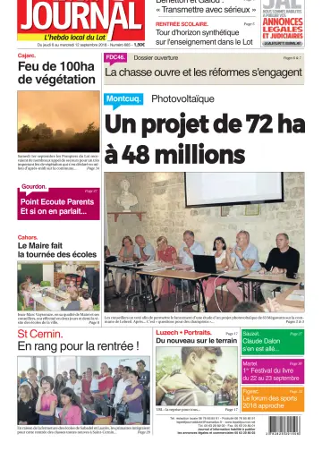 Le Petit Journal - L'hebdo local du Lot - 6 Sep 2018