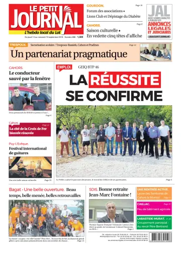 Le Petit Journal - L'hebdo local du Lot - 13 Sep 2018