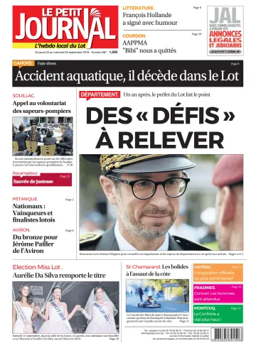 Le Petit Journal - L'hebdo local du Lot - 20 Sep 2018