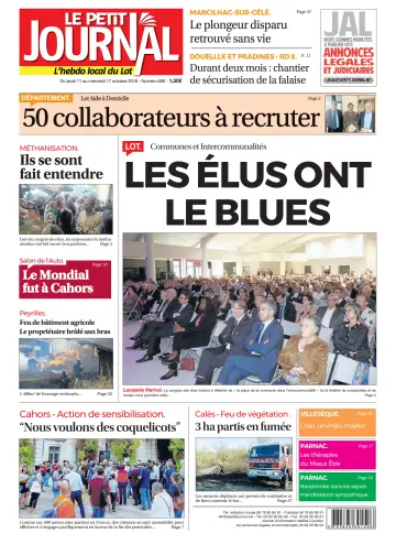 Le Petit Journal - L'hebdo local du Lot - 11 Oct 2018