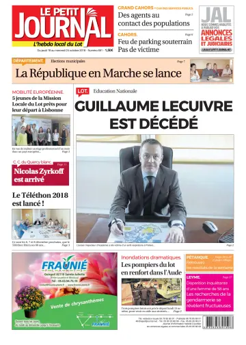 Le Petit Journal - L'hebdo local du Lot - 18 Oct 2018