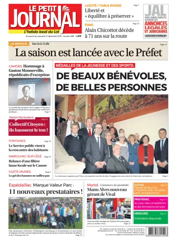 Le Petit Journal - L'hebdo local du Lot - 6 Dec 2018