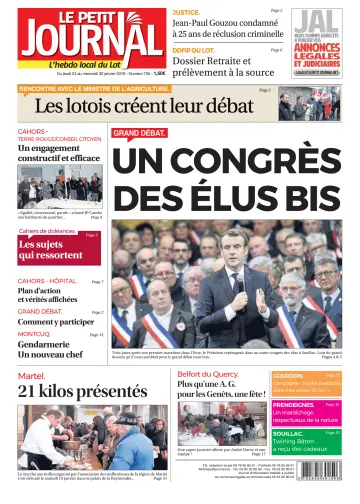 Le Petit Journal - L'hebdo local du Lot - 24 Jan 2019