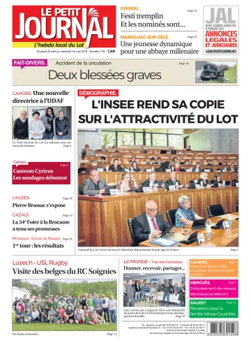Le Petit Journal - L'hebdo local du Lot - 25 Apr 2019