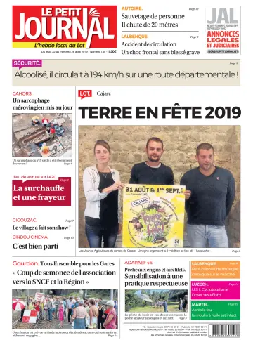 Le Petit Journal - L'hebdo local du Lot - 22 Aug 2019