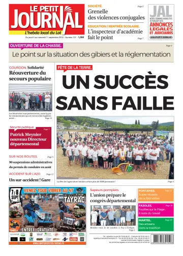 Le Petit Journal - L'hebdo local du Lot - 5 Sep 2019
