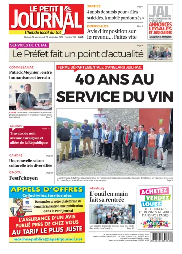 Le Petit Journal - L'hebdo local du Lot - 12 Sep 2019