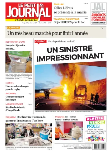 Le Petit Journal - L'hebdo local du Lot - 2 Jan 2020