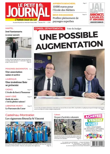 Le Petit Journal - L'hebdo local du Lot - 30 Jan 2020