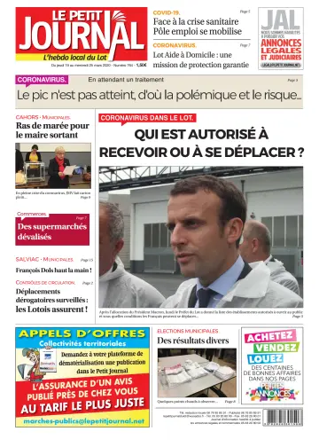 Le Petit Journal - L'hebdo local du Lot - 19 Mar 2020