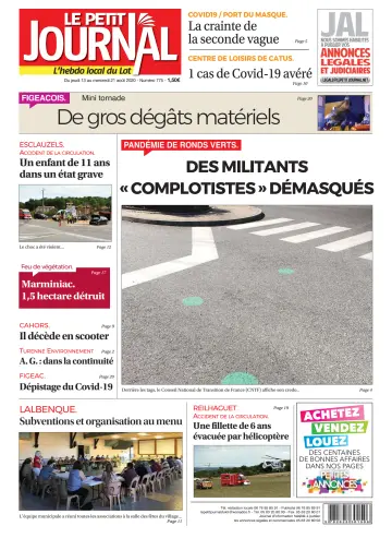 Le Petit Journal - L'hebdo local du Lot - 13 Aug 2020