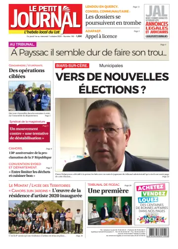 Le Petit Journal - L'hebdo local du Lot - 1 Oct 2020