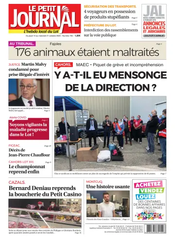 Le Petit Journal - L'hebdo local du Lot - 15 Oct 2020