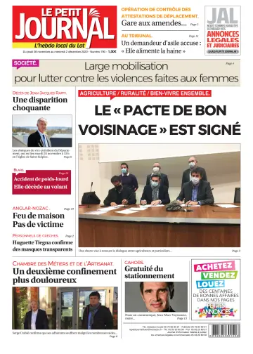 Le Petit Journal - L'hebdo local du Lot - 26 Nov 2020