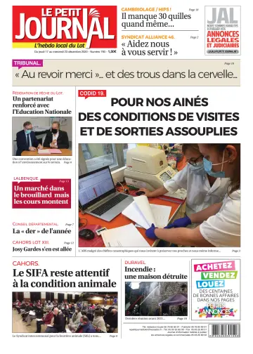 Le Petit Journal - L'hebdo local du Lot - 17 Dec 2020