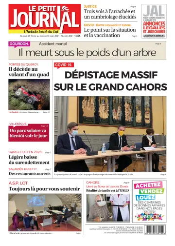 Le Petit Journal - L'hebdo local du Lot - 25 Feb 2021