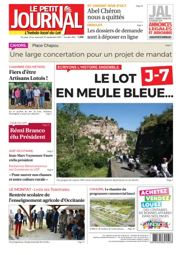 Le Petit Journal - L'hebdo local du Lot - 16 Sep 2021