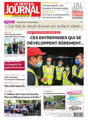 Le Petit Journal - L'hebdo local du Lot - 23 Sep 2021