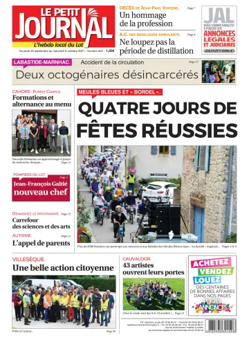 Le Petit Journal - L'hebdo local du Lot - 30 Sep 2021