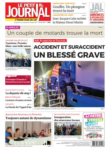 Le Petit Journal - L'hebdo local du Lot - 14 Oct 2021