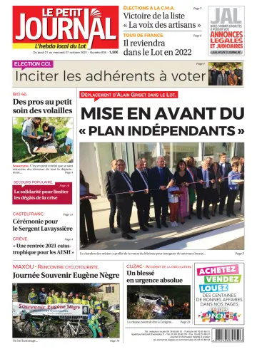 Le Petit Journal - L'hebdo local du Lot - 21 Oct 2021
