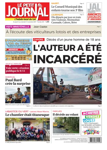 Le Petit Journal - L'hebdo local du Lot - 4 Nov 2021
