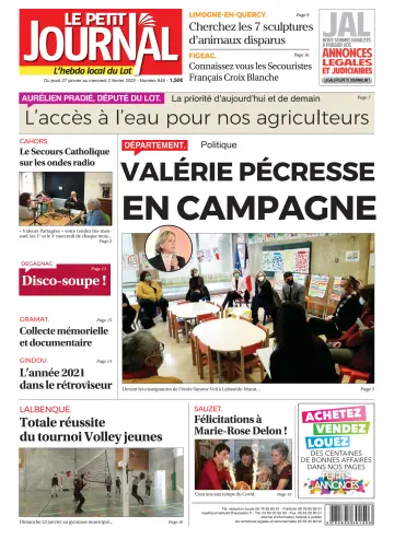 Le Petit Journal - L'hebdo local du Lot - 27 Jan 2022