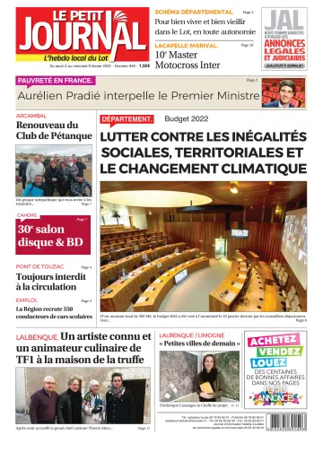 Le Petit Journal - L'hebdo local du Lot - 3 Feb 2022