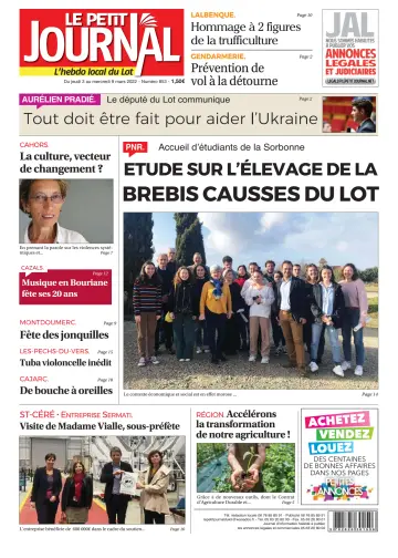 Le Petit Journal - L'hebdo local du Lot - 3 Mar 2022