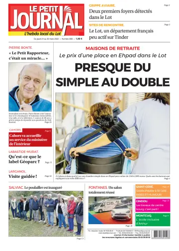 Le Petit Journal - L'hebdo local du Lot - 24 Mar 2022