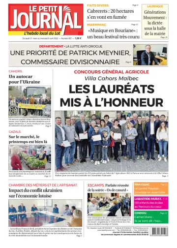 Le Petit Journal - L'hebdo local du Lot - 31 Mar 2022