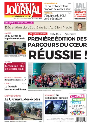 Le Petit Journal - L'hebdo local du Lot - 14 Apr 2022
