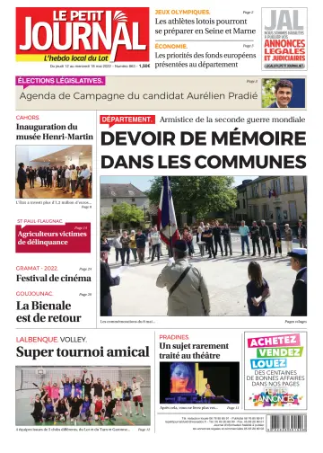 Le Petit Journal - L'hebdo local du Lot - 12 May 2022