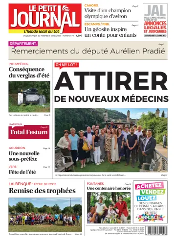 Le Petit Journal - L'hebdo local du Lot - 30 Jun 2022