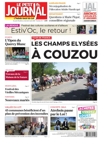 Le Petit Journal - L'hebdo local du Lot - 28 Jul 2022
