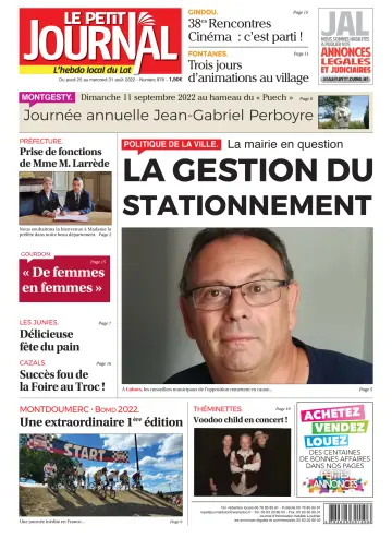 Le Petit Journal - L'hebdo local du Lot - 25 Aug 2022